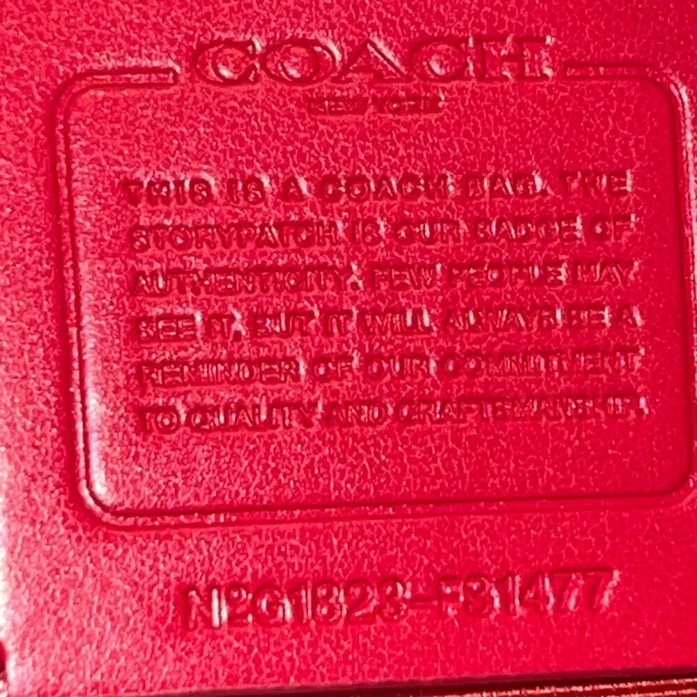 COACH ABBY DUFFLE SHOULDER & CROSSBODY STRAP BROWN SIGNATURE & RED NWOT 12